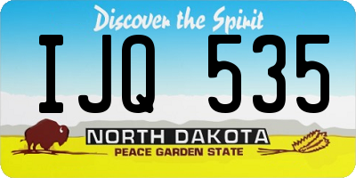 ND license plate IJQ535