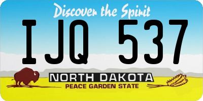 ND license plate IJQ537