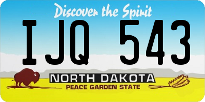 ND license plate IJQ543