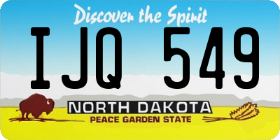 ND license plate IJQ549