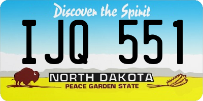 ND license plate IJQ551