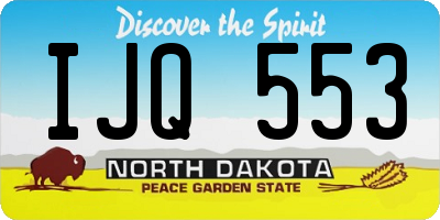 ND license plate IJQ553