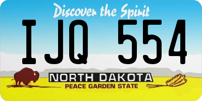 ND license plate IJQ554