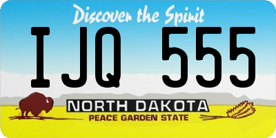 ND license plate IJQ555