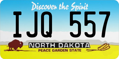 ND license plate IJQ557