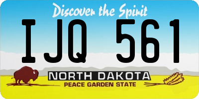 ND license plate IJQ561