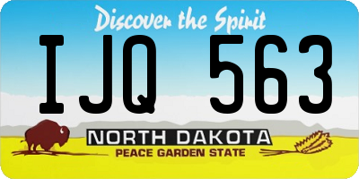 ND license plate IJQ563