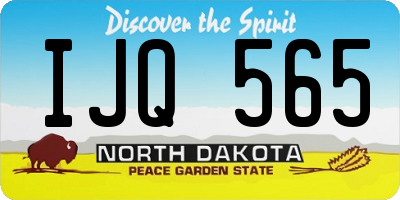 ND license plate IJQ565