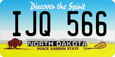 ND license plate IJQ566