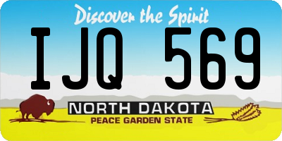 ND license plate IJQ569