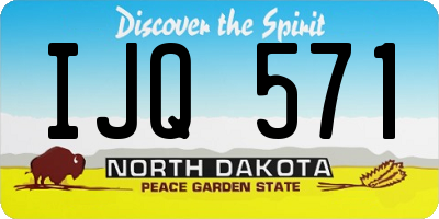 ND license plate IJQ571