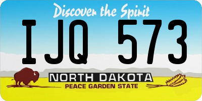 ND license plate IJQ573