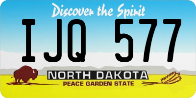 ND license plate IJQ577
