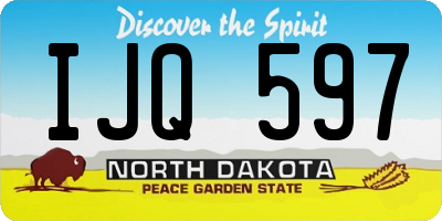 ND license plate IJQ597
