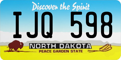 ND license plate IJQ598
