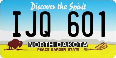 ND license plate IJQ601