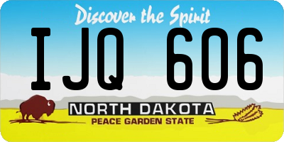 ND license plate IJQ606