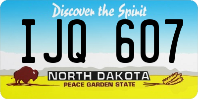 ND license plate IJQ607