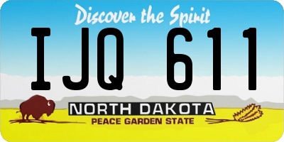 ND license plate IJQ611