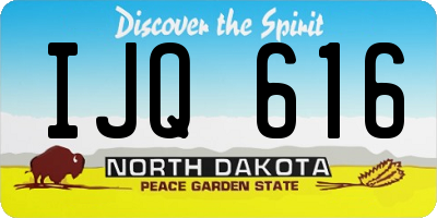 ND license plate IJQ616