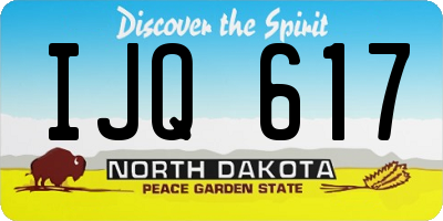ND license plate IJQ617