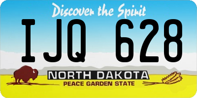 ND license plate IJQ628