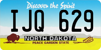 ND license plate IJQ629