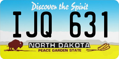 ND license plate IJQ631