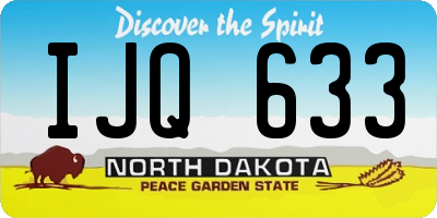 ND license plate IJQ633