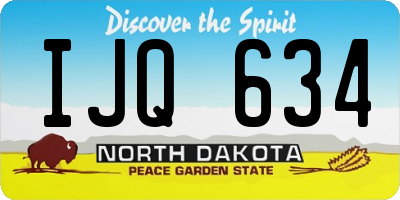 ND license plate IJQ634