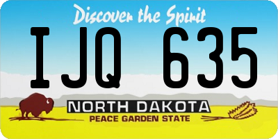 ND license plate IJQ635