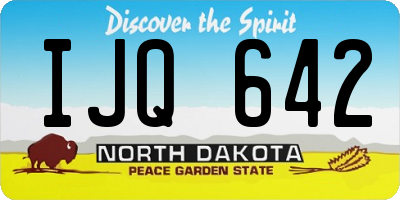 ND license plate IJQ642