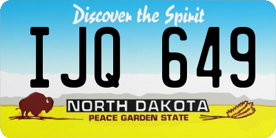 ND license plate IJQ649