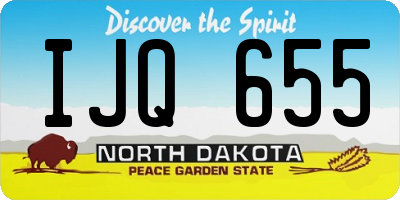 ND license plate IJQ655