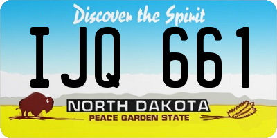 ND license plate IJQ661