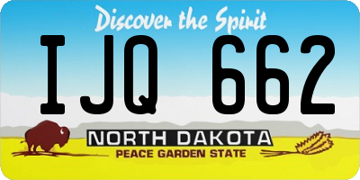 ND license plate IJQ662