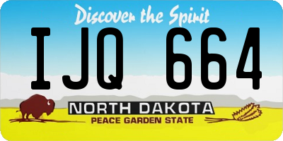 ND license plate IJQ664
