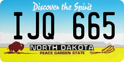 ND license plate IJQ665