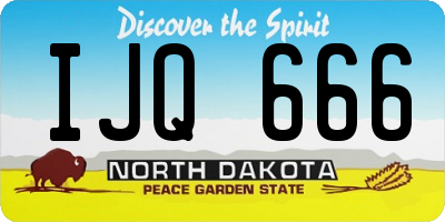 ND license plate IJQ666