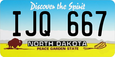 ND license plate IJQ667