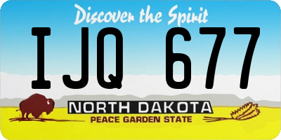 ND license plate IJQ677