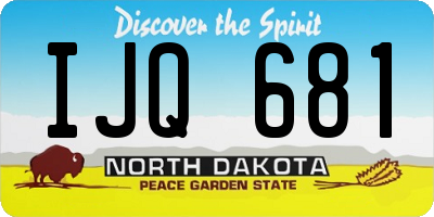 ND license plate IJQ681