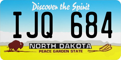 ND license plate IJQ684