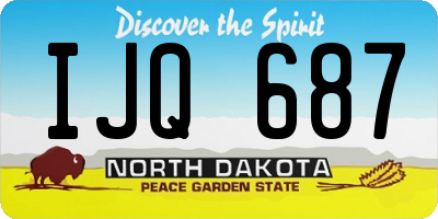 ND license plate IJQ687