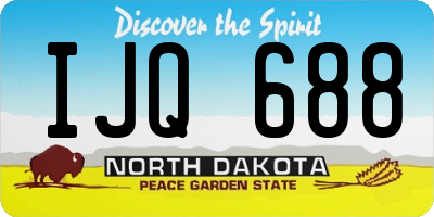 ND license plate IJQ688