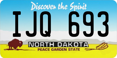 ND license plate IJQ693