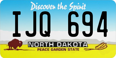 ND license plate IJQ694