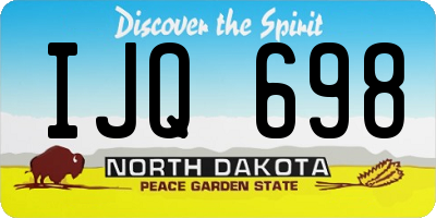 ND license plate IJQ698