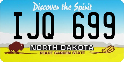 ND license plate IJQ699