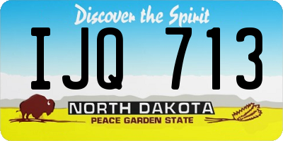 ND license plate IJQ713